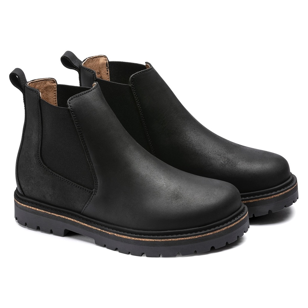 Birkenstock Stalon Black Chelsea Casual Boots Leather Regular Width size 40